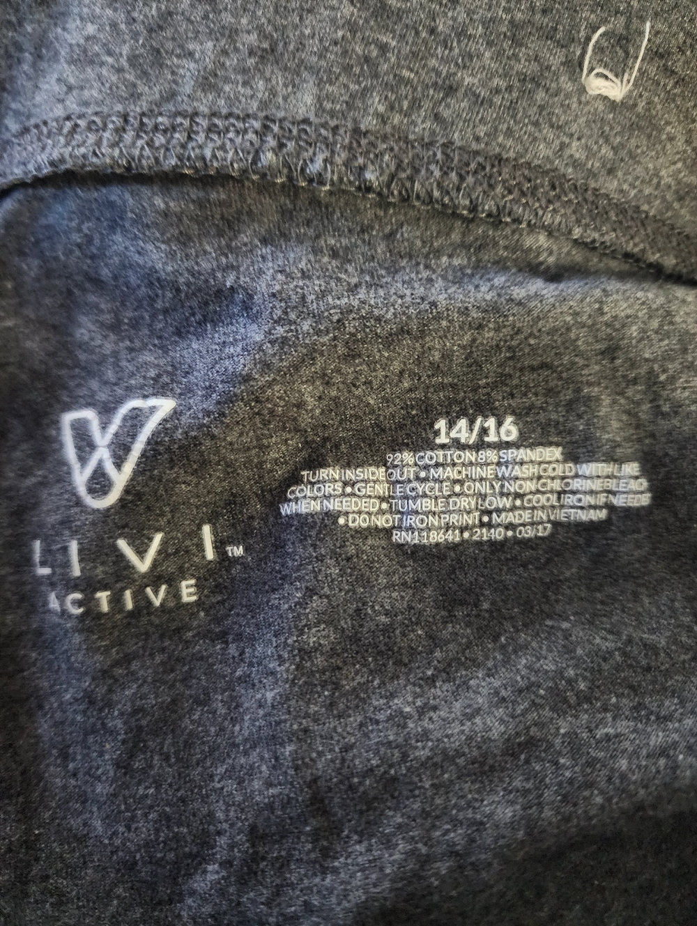 Livi Active Gray Space-Dye Cropped Leggings Size 14/16 - Picture 3 of 3